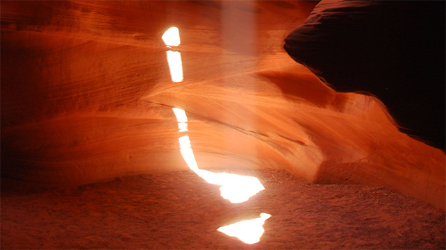 navajo sandstone in sunlight